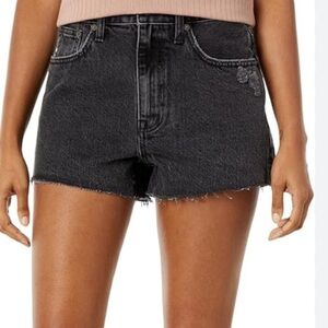 Madewell NWOT Relaxed Denim Shorts in Washed Black Size 26